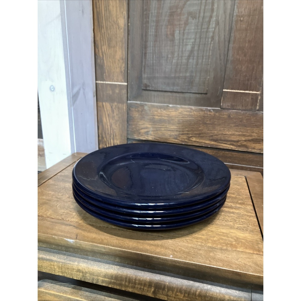 Home Trends Blue Dinner Plates Chop Plates 11" Set Of 4